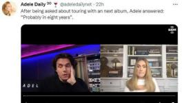 阿黛尔在一次电台采访中透露 下一次巡演可能是八年后